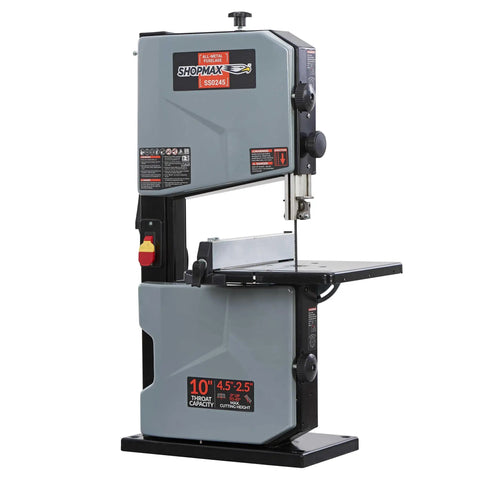Powerful 4.2 Amp 10-Inch Benchtop Band Saw For Woodworking With 4.5-Inch Cut Depth, 10-Inch Capacity, side view