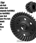 Beefed Up One Tenth Scale RC Differential Gear Assembly Upgrade Kit with steel helical gears for 4x4 Slash Rustler models.