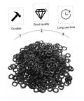 500 Piece Wave Washer Set for Screws and Bolts, Compression Type, Elastic and Resilient, Smooth Surface Reduces Friction, Ideal for Automotive and Home Projects, black spring steel washers
