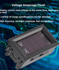 Digital Voltmeter Ammeter Multimeter With LED Display Dual Range DC 0V To 100V Current Meter panel over circuit background