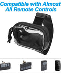 Universal Garage Door Clicker Holder For Car Visor, Adjustable Remote Carrying Case For Most Openers, Fits 43 To 55 Mm, Black