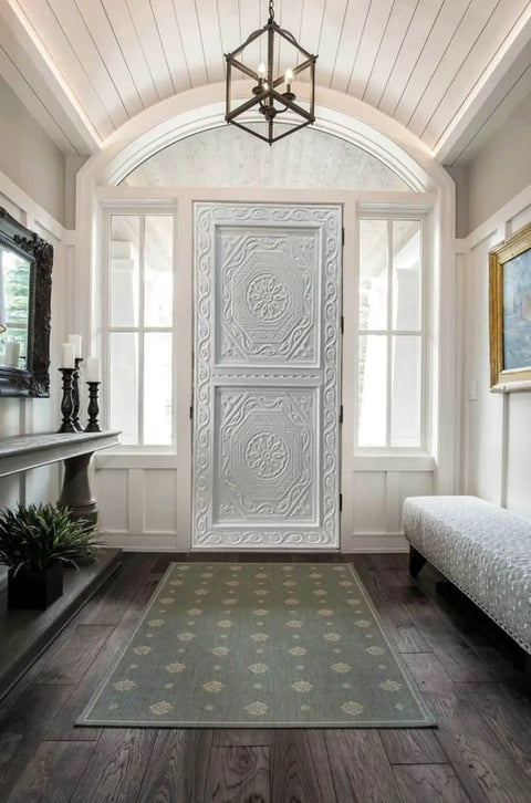 Hand Carved White Custom Build Doors For Interior Or Exterior Use, Dope Antique Sliding Barn Door Style, no glass or hardware