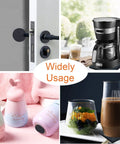 Image collage of home items including a door stopper, coffee maker, decorative bottles, and glasses, with text 'Widely Usage'