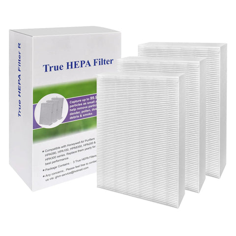 Three Pack HEPA Air Filter Set For Honeywell HPA Series Air Purifiers Replacement HRF R3 R2 R1 Compatible HPA090 HPA300