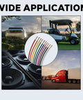 Collage of 16 Gauge Car Wiring Bundle Pack For Power And Ground Audio And Lighting Circuits with vehicle applications