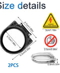 Circle Elevator Power Button Covers Set With Warning Stickers Dustproof Safety Push Button Caps dimensions with 2 caps