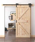 6 Inch Recessed Flush Pull Door Handle For Sliding And Pocket Closet Doors, installed on a wooden sliding barn door, oval pocket finger pull visible