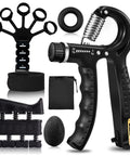 Grip Strength Kit With Counting Gauge, Adjustable Finger Trainers, Grip Balls, Hand Grippers And Forearm Strengtheners, 5 Pack