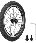18 Inch Front Wheel With Tire And Tube For Mountain And Commuter Bikes, Durable 14G Spokes With 32H, ED Brass Nipples, 100mm Hub