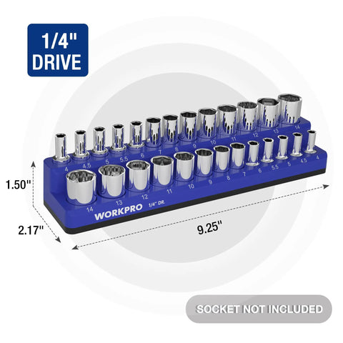 Beast Mode Magnetic Socket Organizer Hauls Up To Twenty Six Metric Sockets With A Heavy Duty Base That Locks Your 1/4 Inch Tool Rack Tight For Zero Sweat Garage Organization Every Time