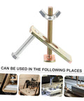 2 Sets Pro Grade Beefy Heavy Duty Steel Router Clamps Hold Down Kit For Woodworking And CNC Router Workholding Engraving Machine Press Plates