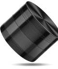 2.5 Inch Extra Large Kitchen Grinder In Obsidian Black For Home Cooks Who Grindin With Ergonomic Handle Ultra Sharp Triangular Alloy Steel Magnetic Closure Smooth Glide Pro Grade Seasoning And Spice Blends Ready, showing side view