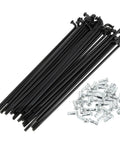 Universal Bicycle Spokes 12G 130mm Length With 1 Set Of 36 Spokes And 36 Nipples Black Carbon Steel for wheel replacement
