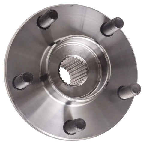 Front view of Front Wheel Bearing And Hub Assembly 5 Lug Set For 2010 To 2013 Ford Transit Connect Low Runout Direct Replacement
