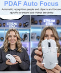 Fresh 1080P Full HD Webcam For Pc With Built In Mic And Privacy Slide Cover Slick Auto Focus Desktop Plug Play Camera displayed with user.