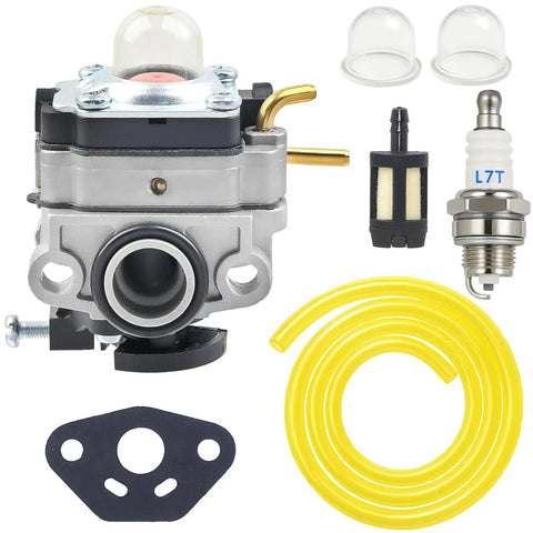 Carburetor Kit Replacement For Ryobi 25Cc 2 Cycle Trimmers RY251PH RY252CS RY253SS RY254BC Includes Fuel Filter Fuel Line Spark Plug