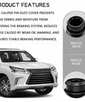 Brake Caliper Pin Bushing Kit Fits Honda Chevy Pontiac And More Rubber Caliper Slide Pins Boots Sealing Replacement