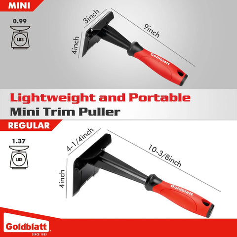 Goldblatt Trim Removal Tool For Baseboards Molding And Flooring No Damage Surface Protection Heavy Duty Pry Bar Multi Tool In Two Sizes
