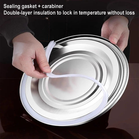 Large Capacity 304 Stainless Steel Storage Containers 100 Liter Dry Food Canisters With Airtight Lids Showing Sealing Gasket