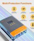 80A MPPT Solar Charge Controller with multi-protection functions for 12V 24V 36V 48V auto, PV input up to 160V