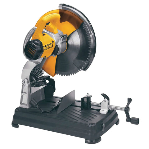 Beefy 14 Inch Multi Cutter Saw With 15 Amp AC DC Power 1300 RPM No Load Speed Spindle Lock Quick Lock Vise 1 Inch Wheel Arbor Built Tough Yellow And Black Construction For Pro Level Cuts
