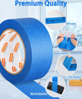 Pro-Grade Blue Painter Tape 0.94 Inch, 18 Rolls, Writable, hand tearing, no residue on phone, premium quality.