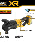 Badass Heavy Duty Cordless Stud And Joist Drill Kit Includes 20V Max Battery And Charger With Anti Rotation Feature and led light.