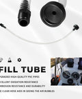 Pro-Grade Boat Bleed And Filler Kit For Hydraulic Steering Systems, Seastar Compatible, fill tube with PVC pipe features and boat setup