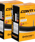 Boxes of Pack Of 2 Tubes 26 Inch MTB Inner Tubes With 42mm Presta Valve Fits 47-559 To 62-559 on display