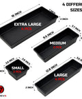 Extra Large Tool Box Organizer Tray Set 12 Piece Divider Kit With Non Slip Trays In 4 Sizes For Rolling Tool Chest Drawers