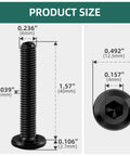 Heavy Duty M6 Socket Head Cap Screws 40mm Fully Threaded 304 Stainless Steel Black Zinc Plated Furniture Bolts size chart.