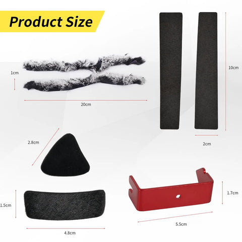 Recurve Bow String Silencers Kit With Fur Arrow Rest And Adhesive Bow Limb Silencers, String Splitter, Easy Install Sizes
