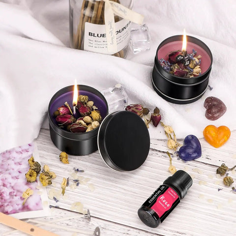 Complete Candle Making Kit With Wax Melter And Supplies For Beginners And Adults Including Beeswax Blocks, aromatic candles in tins