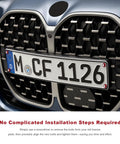 Fresh Red M6 Aluminum Motorcycle License Plate Bolts For Cars Trucks displayed on a vehicle front with license plate.
