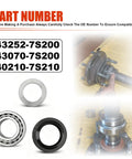 Rear Axle Shaft Wheel Bearing Inner Spacer and Oil Differential Seal Kit for Titan 2004-2007, Frontier 2005-2017, Xterra 2006-2015
