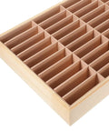 Kick Clutter To The Curb With This Premium Wooden Jewelry Tray featuring forty velvet lined compartments perfectly arranged.