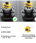 Top Shelf Quarter Inch Shank Tongue And Groove Router Bits Two Piece Set Heavy Duty Carbide Milling Cutter mounted on router.