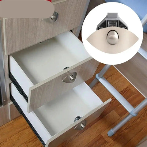 Heavy Duty Push Latch Catch For RVs Boats And Caravan Drawer Cabinet Door Lock Hardware in use on wooden drawers