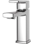 Single Handle 4 Inch Centerset Bathroom Sink Faucet Chrome Finish With Push And Seal Drain Sleek And Slick Modern Design ADA Compliant