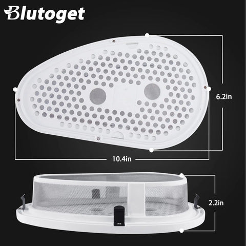Image of Upgraded Dryer Lint Filter Screen And Cover For Kenmore Whirlpool Stackable Washer And Dryer Lint Trap Replacement W10828351 with dimensions.
