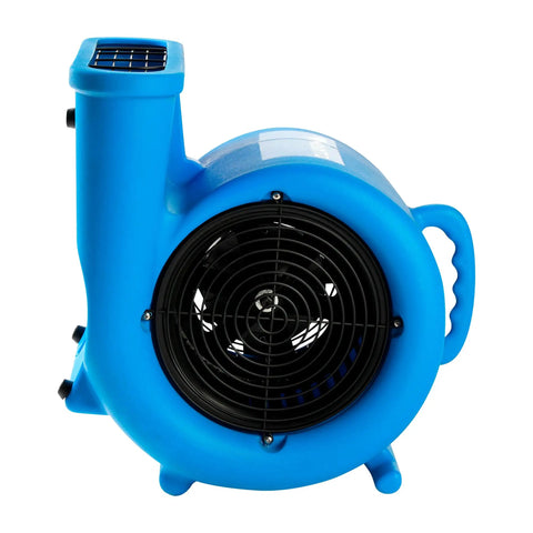 Beefed Up Heavy Duty One Third HP 2000 CFM Air Mover for Water Damage Restoration, front view showing blue casing and fan
