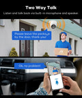 Image of 6K 12MP PoE IP Security Camera With Two Way Talk And Smart AI Human Vehicle Detection enabling remote communication.