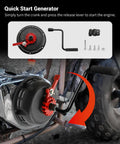 Easy Install Pull Start Recoil Starter Assembly for Predator 212 and Coleman 200cc Mini Bikes shown installed on bike