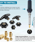100 Pcs Heat Set Threaded Inserts With Soldering Iron Tip Press Tool M3 x 3mm Height By 5mm Outer Diameter Brass Knurled Nuts For 3D Printing Plastic Parts shown with soldering iron and inserts