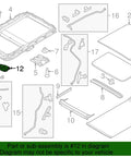 Diagram showing components of No Sweat Direct Fit Genuine Ford Sunroof Motor Assembly Replacement For Edge Escape.