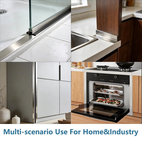 30 Piece Burr Free Stainless Steel Shim Stock Set 1 Inch Wide By 6 Inches Long Thin Metal Shims 0.0007 To 0.01 Inch Thick For Leveling Cabinets Kitchen Trim Gap Filler Home Improvement shown in various home and industrial settings.