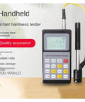 Heavy Duty Portable Digital Brinell Hardness Tester For Metal And Alloy Analysis Featuring Rock Solid Stainless Steel Build Big Time Precision Sunlight Ready LCD Screen Smooth Operator Crank Handle Top Shelf Hardware Tool displaying a handheld Richlet hardness tester with LCD.