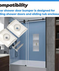 Clear Wall Jamb Bumpers For Sliding Glass Shower Doors And Tub Enclosures, two bumpers and screws, designed for smooth sliding performance.