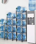 Heavy Duty 5 Tier Water Jug Rack With Detachable Shelf For 5 Gallon Jugs Built To Last Sturdy Steel Bottle Organizer