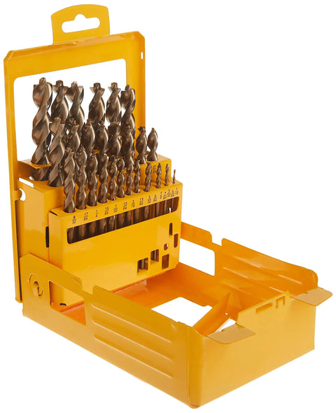29 Piece Pilot Point Drill Bit Set With Metal Index for clean starts and accurate holes, easy to use and built tough for metal and wood